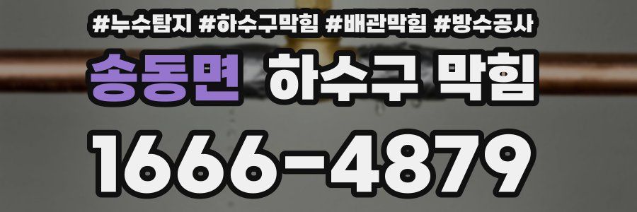 송동면 하수구 막힘
