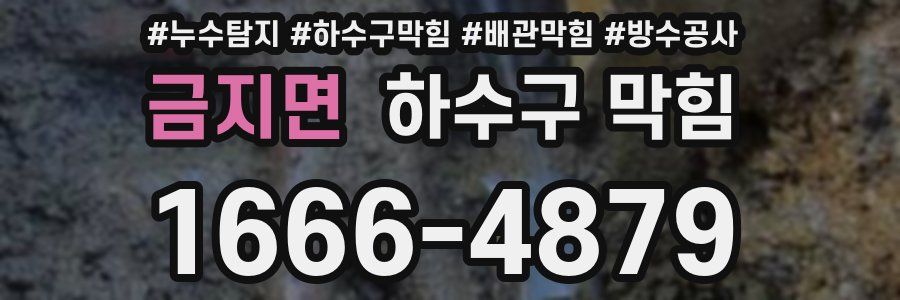 금지면 하수구 막힘