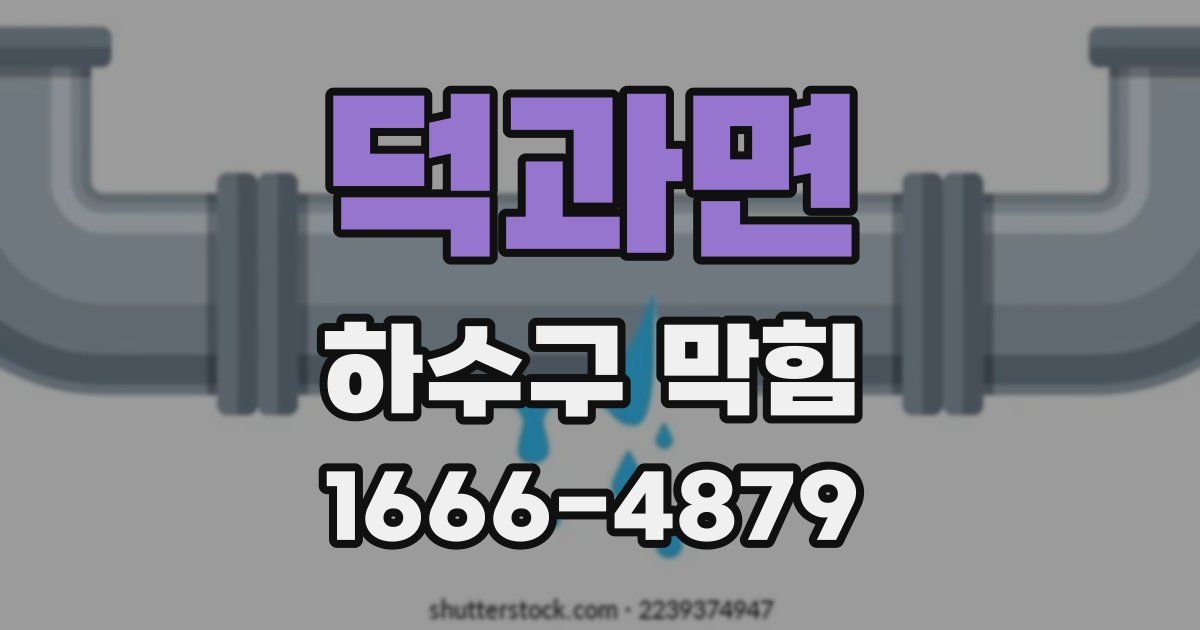 덕과면 하수구 막힘