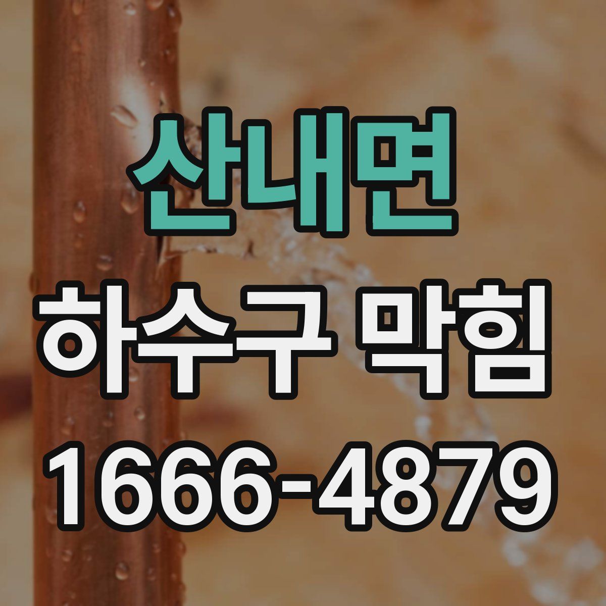 산내면 하수구 막힘