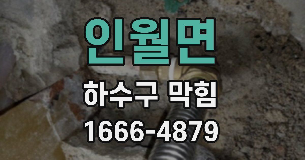 인월면 하수구 막힘