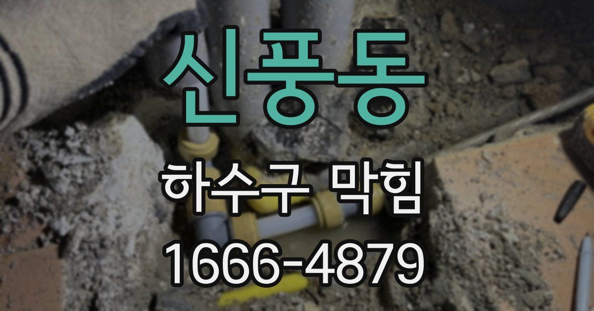 신풍동 하수구 막힘