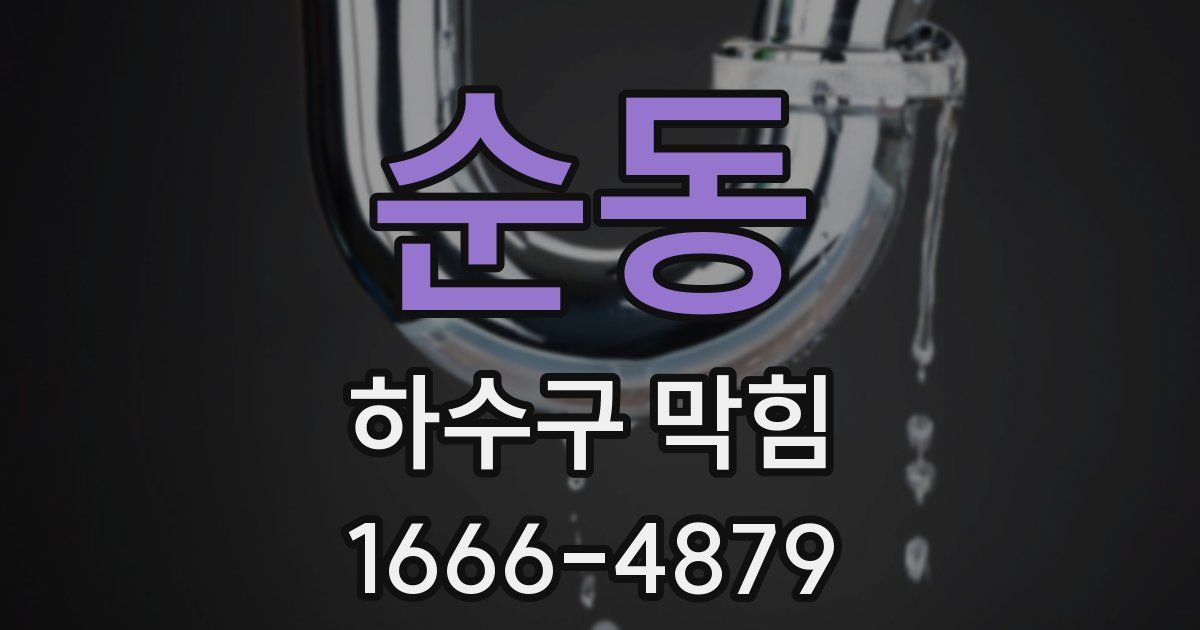 순동 하수구 막힘