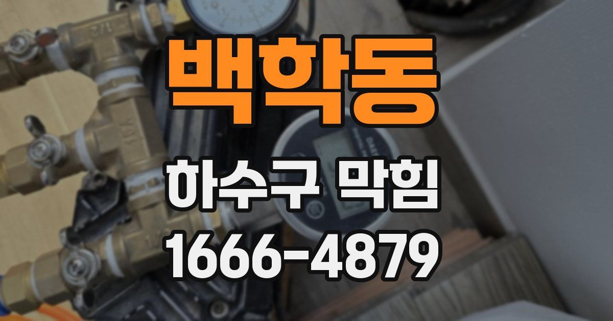 백학동 하수구 막힘