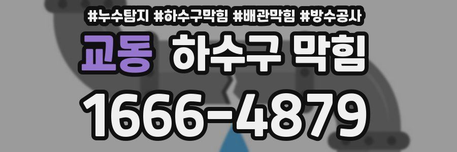 교동 하수구 막힘