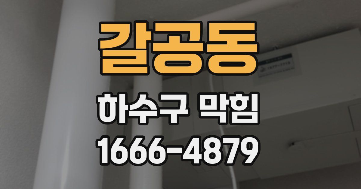 갈공동 하수구 막힘