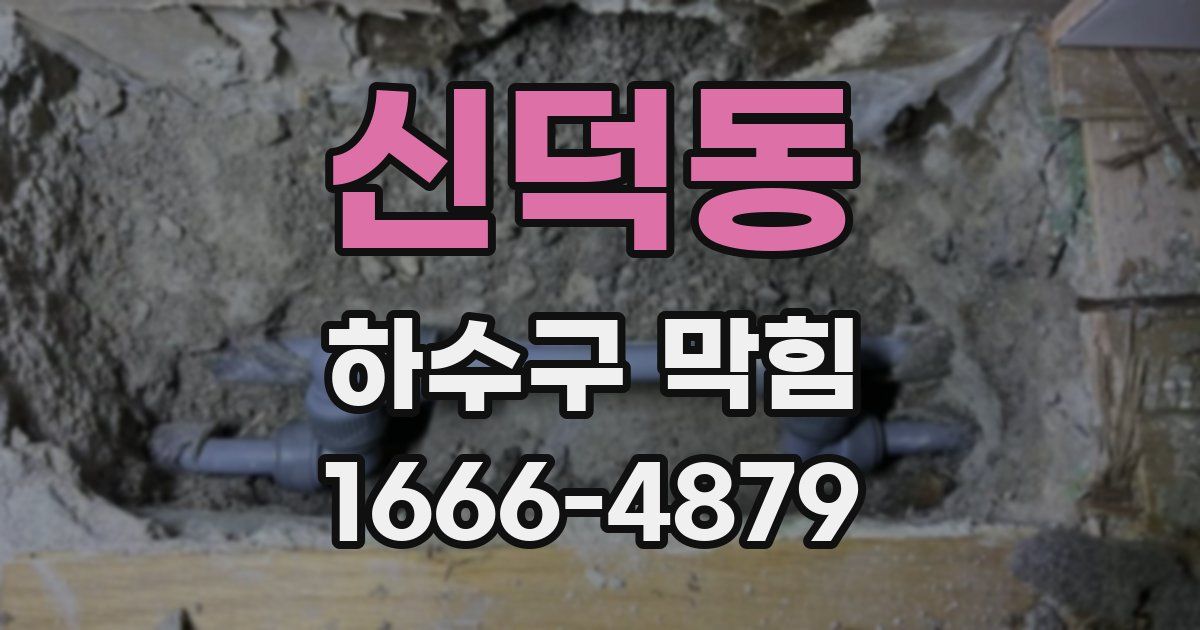 신덕동 하수구 막힘