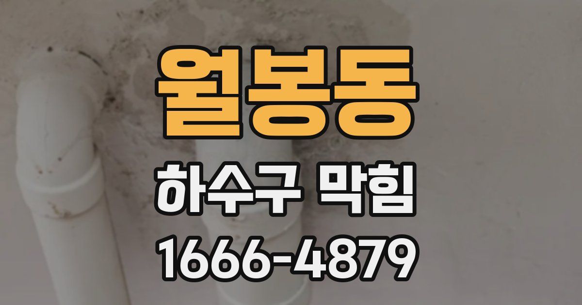 월봉동 하수구 막힘