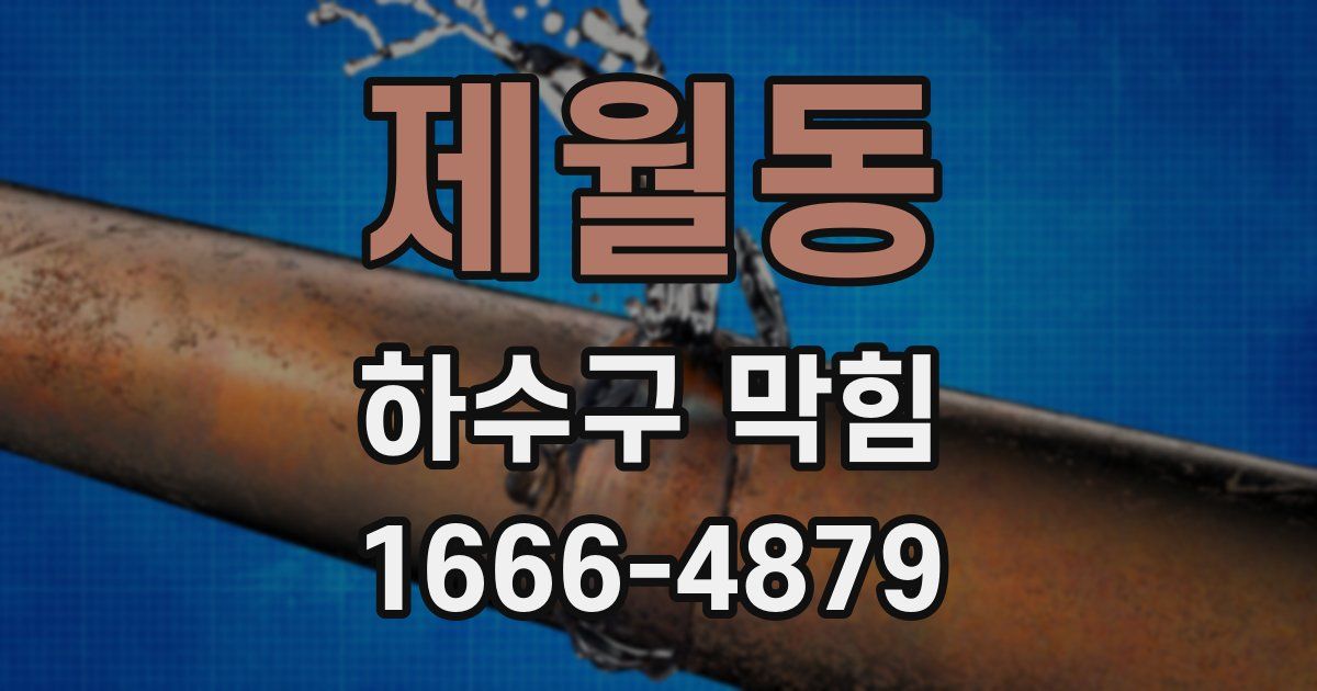 제월동 하수구 막힘