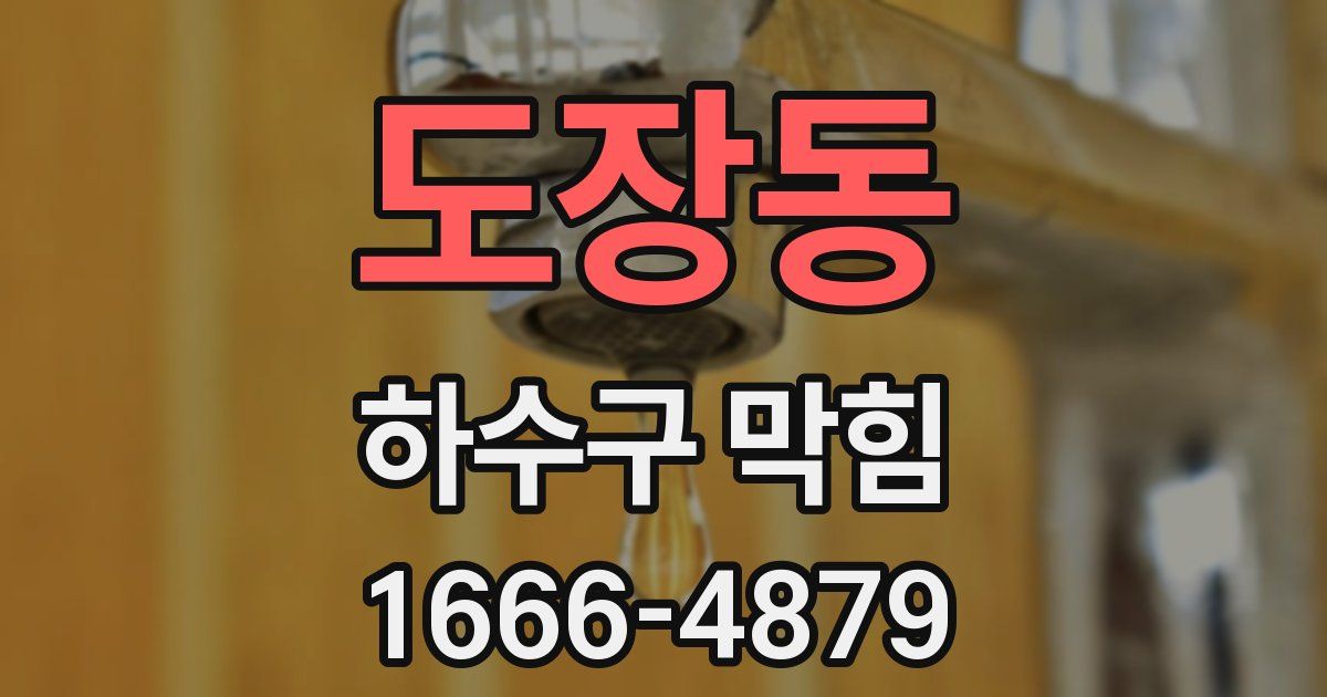 도장동 하수구 막힘