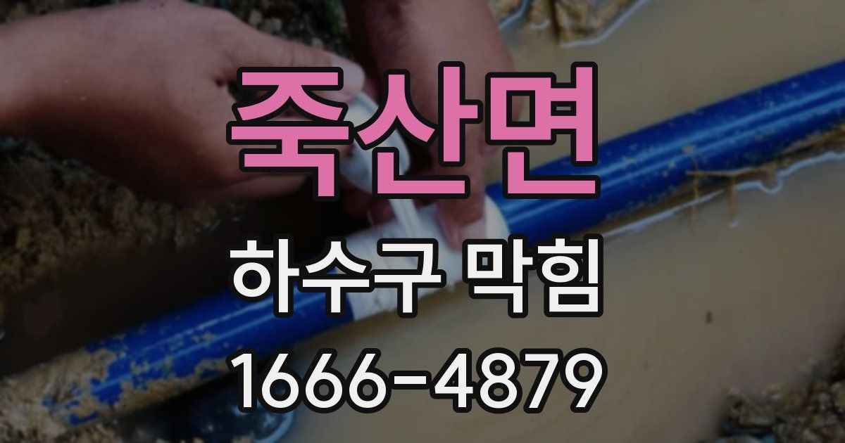 죽산면 하수구 막힘