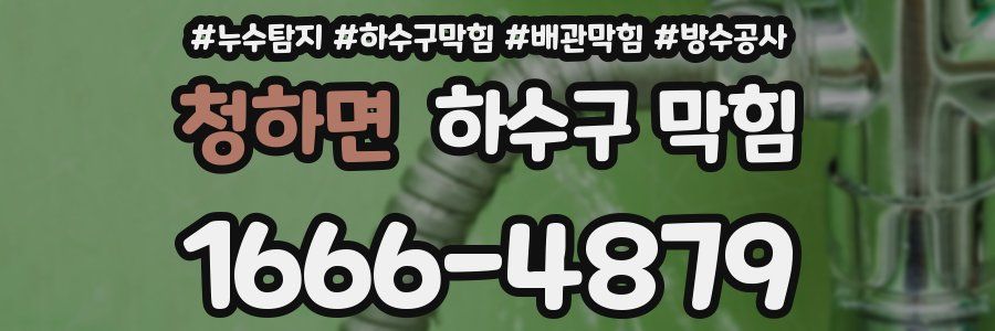 청하면 하수구 막힘
