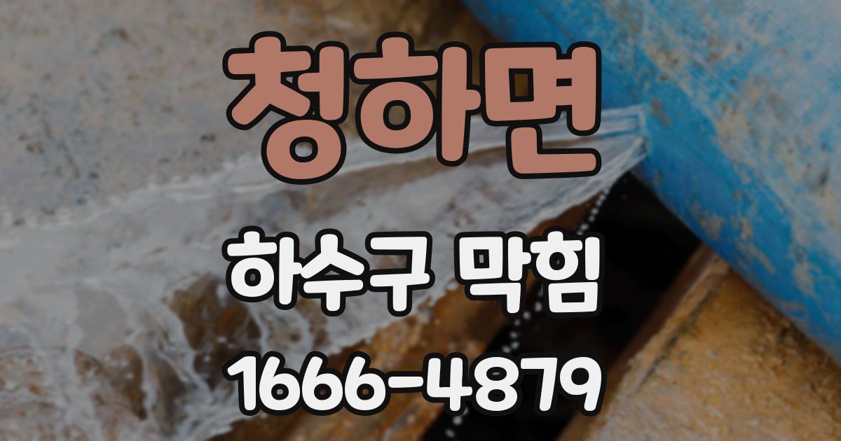 청하면 하수구 막힘