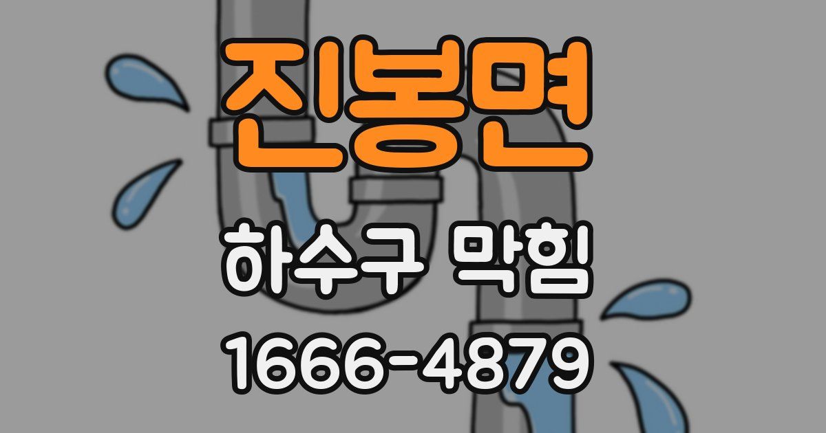 진봉면 하수구 막힘