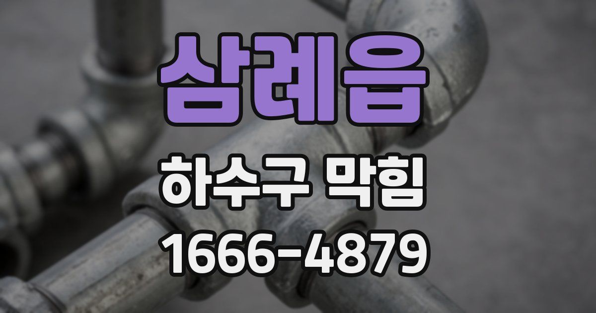 삼례읍 하수구 막힘