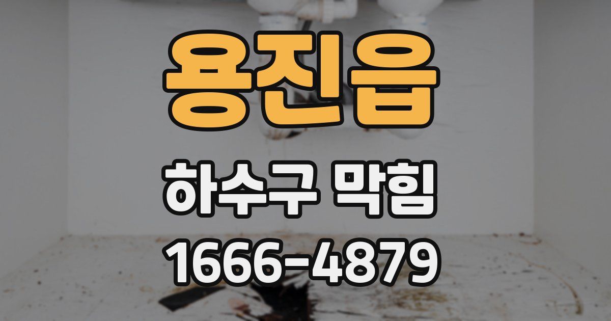 용진읍 하수구 막힘