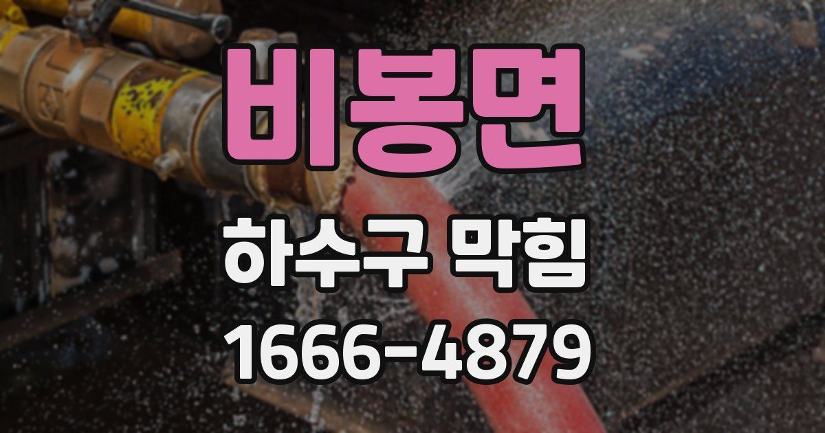 비봉면 하수구 막힘