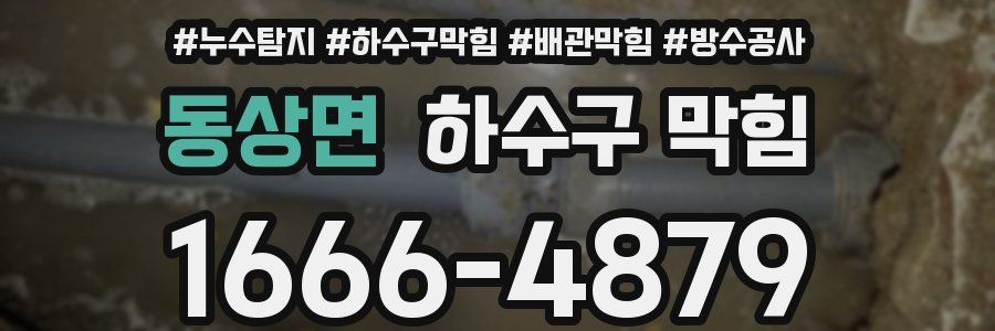 동상면 하수구 막힘
