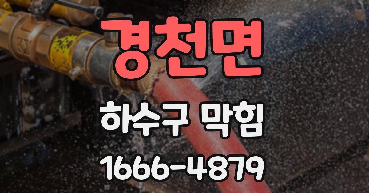 경천면 하수구 막힘