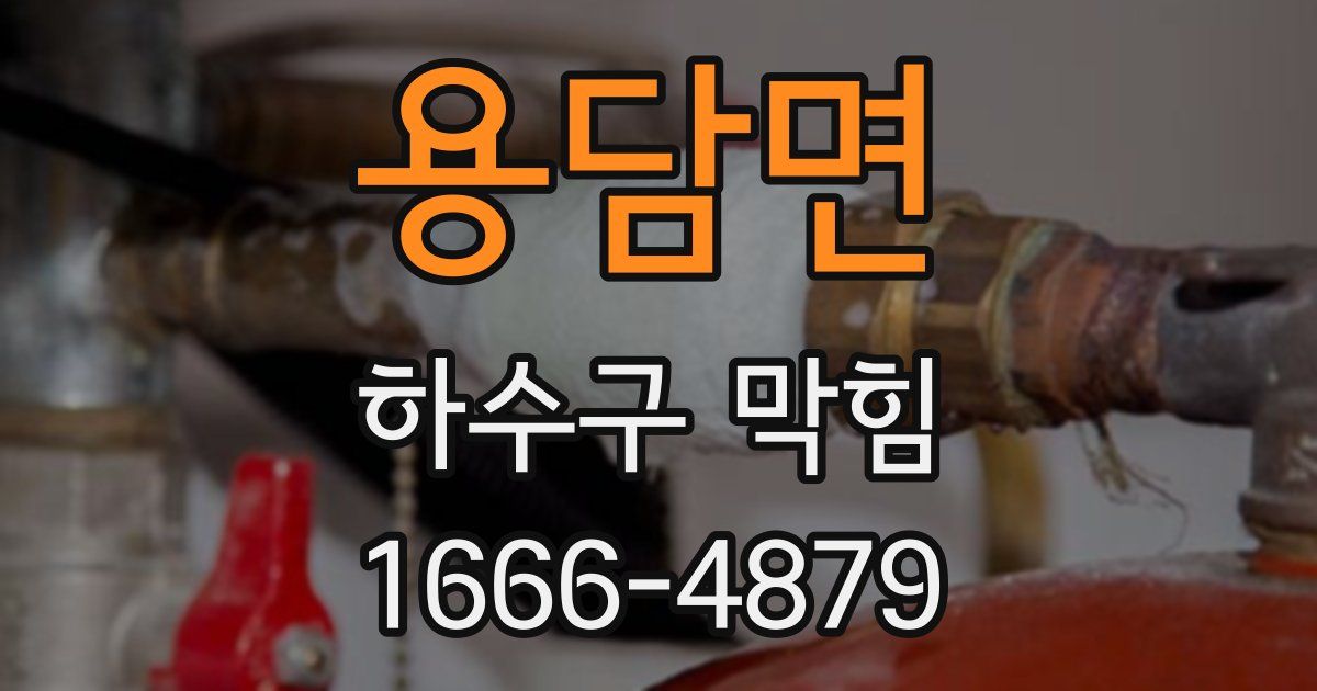 용담면 하수구 막힘