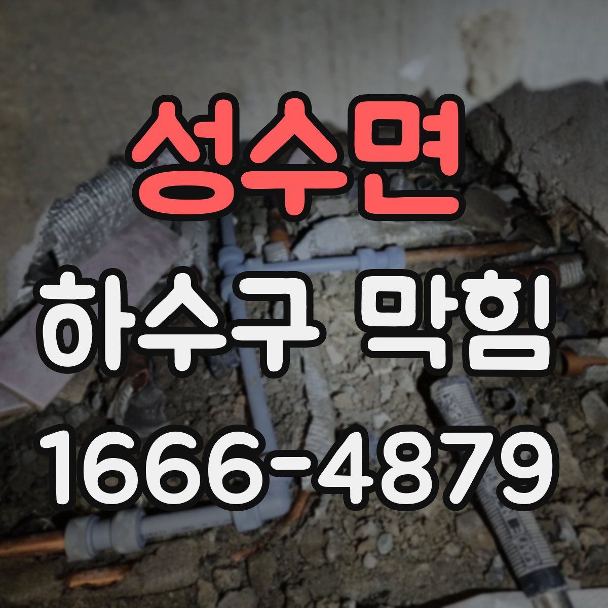 성수면 하수구 막힘