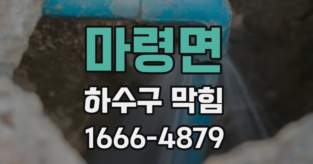 마령면 하수구 막힘