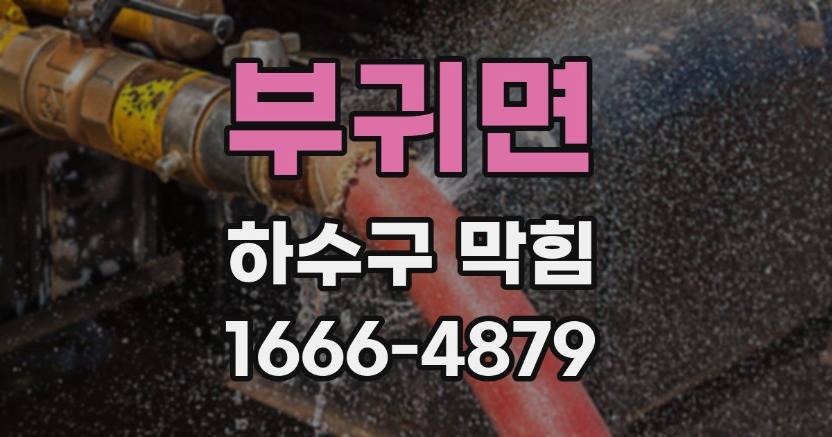 부귀면 하수구 막힘