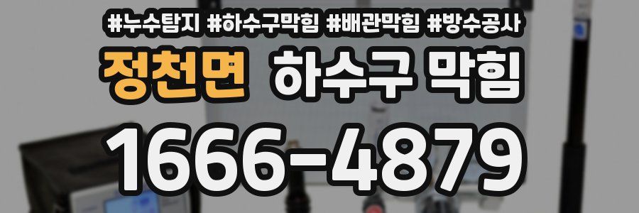 정천면 하수구 막힘