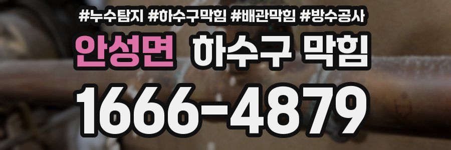 안성면 하수구 막힘