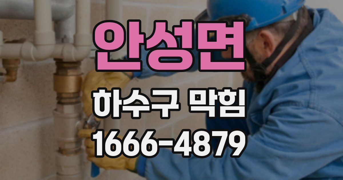 안성면 하수구 막힘