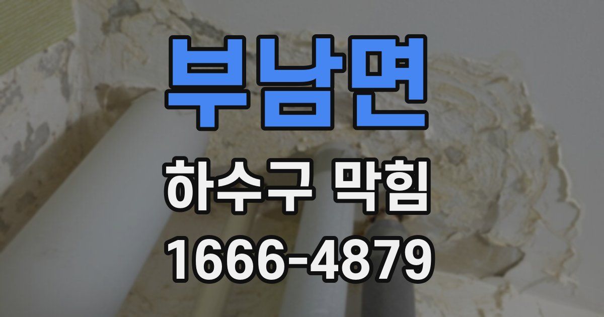 부남면 하수구 막힘