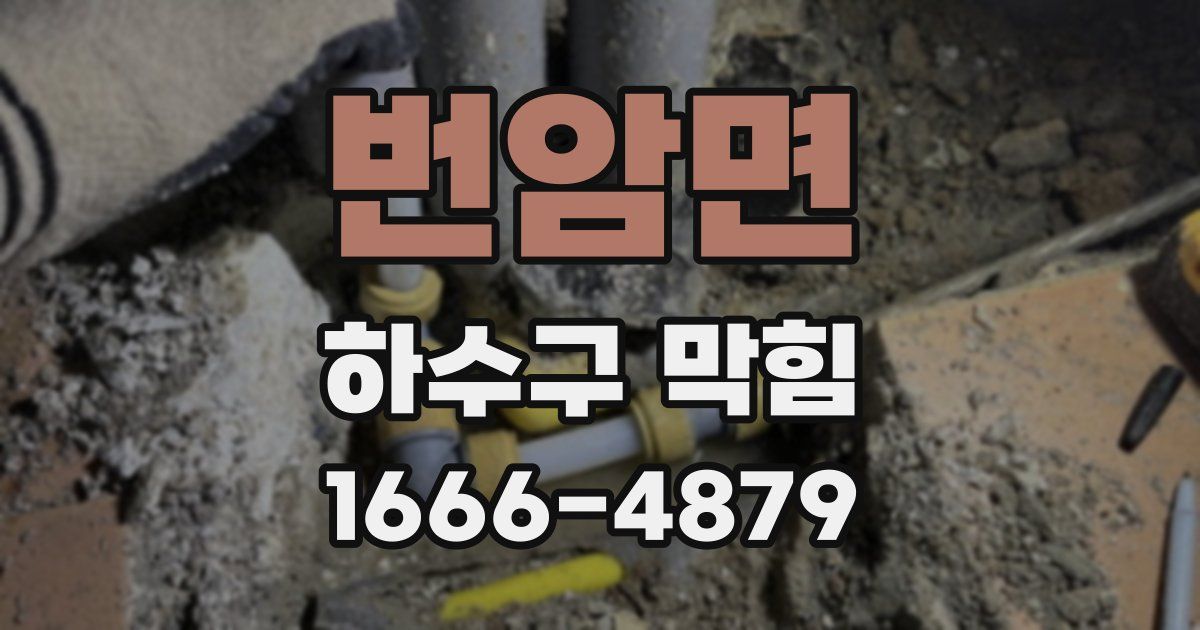 번암면 하수구 막힘