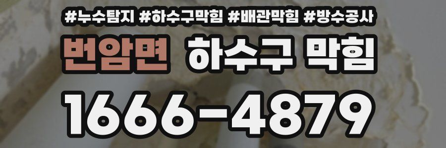 번암면 하수구 막힘