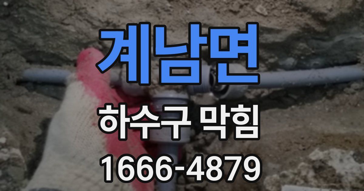 계남면 하수구 막힘