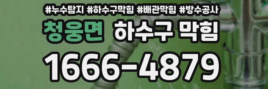 청웅면 하수구 막힘