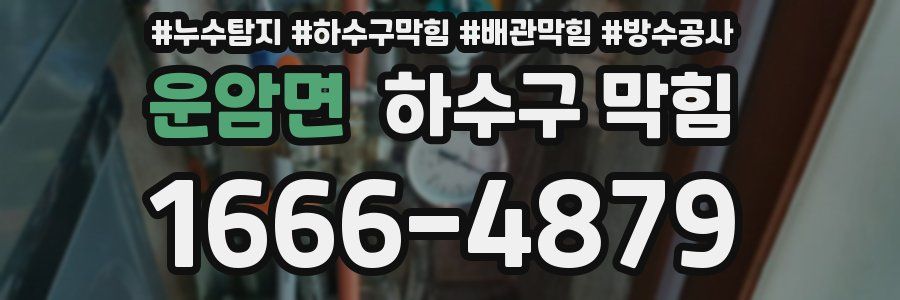 운암면 하수구 막힘