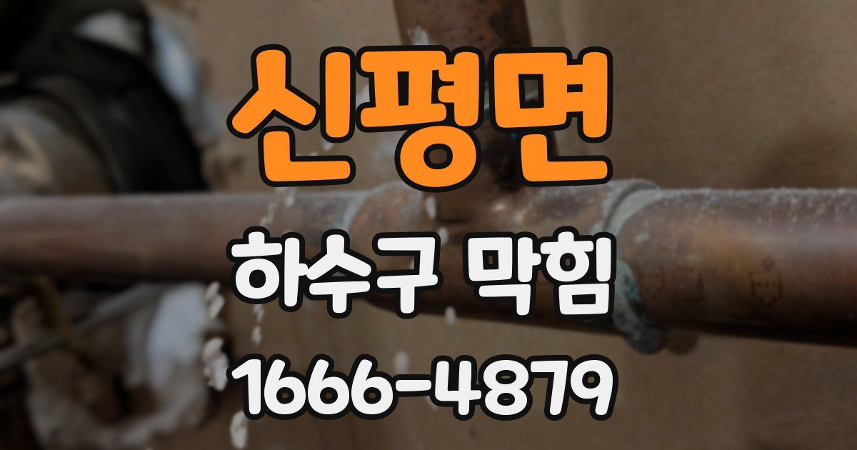 신평면 하수구 막힘