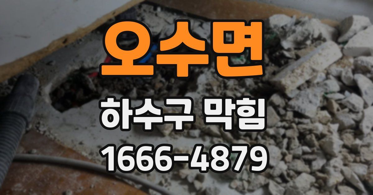 오수면 하수구 막힘
