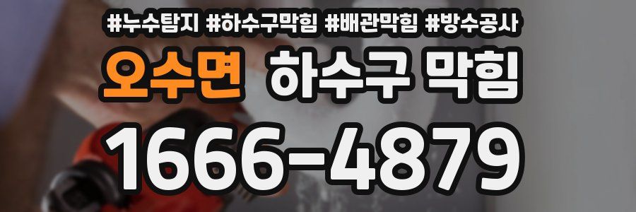 오수면 하수구 막힘