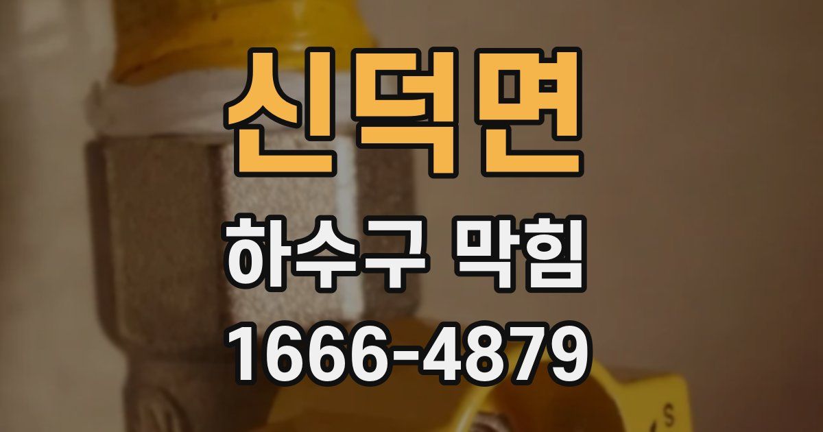 신덕면 하수구 막힘