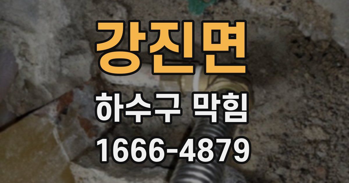 강진면 하수구 막힘