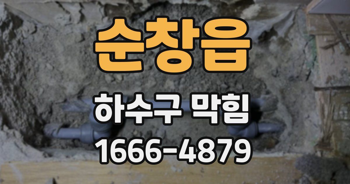 순창읍 하수구 막힘