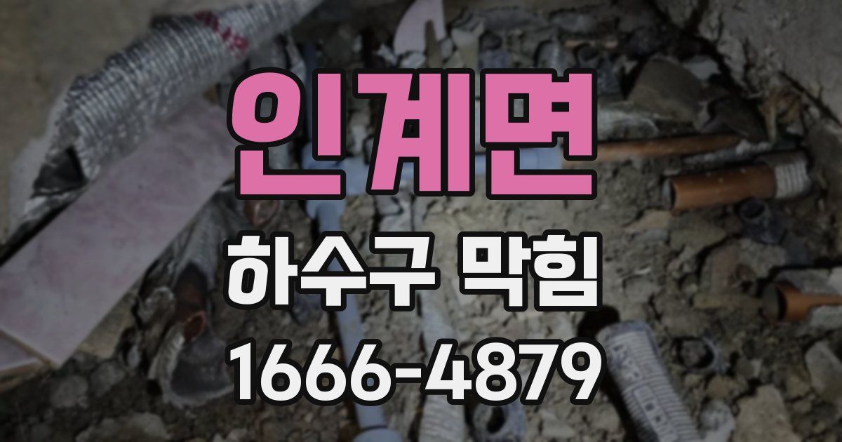 인계면 하수구 막힘