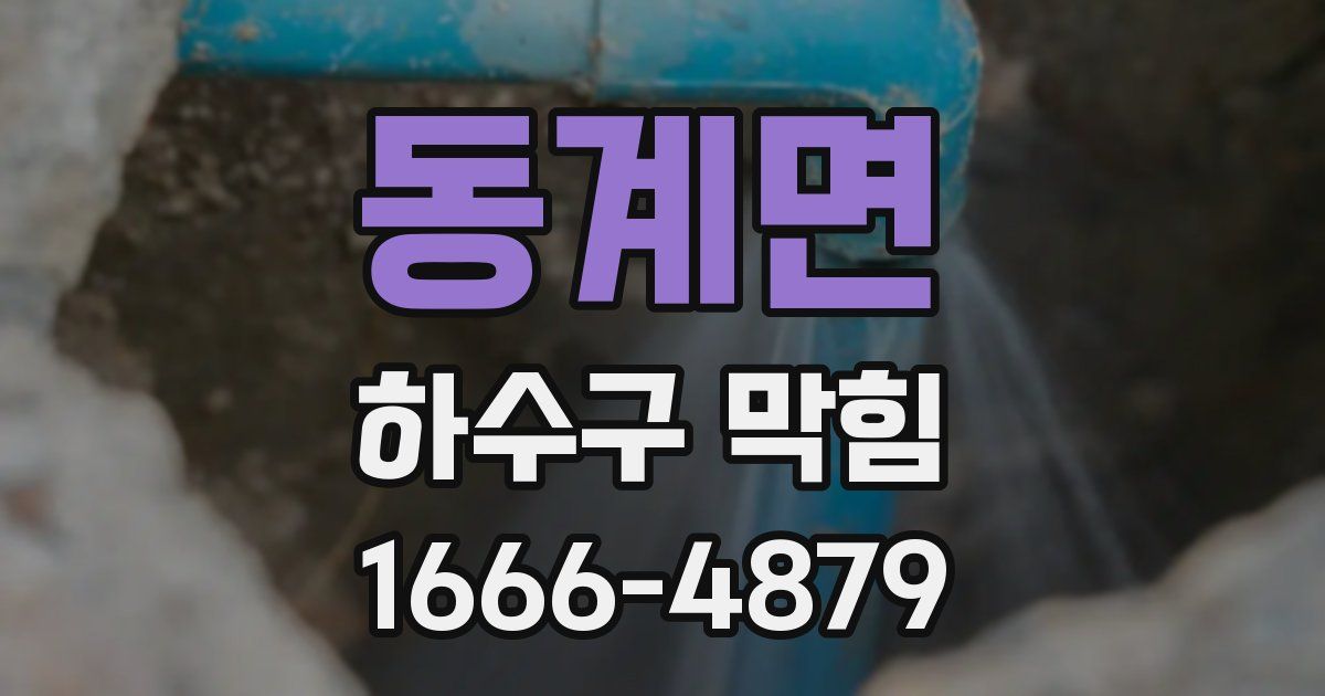 동계면 하수구 막힘