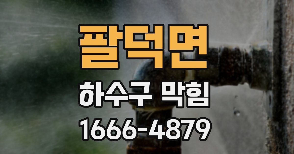 팔덕면 하수구 막힘