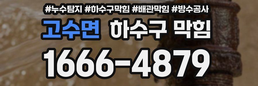 고수면 하수구 막힘