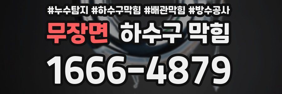 무장면 하수구 막힘