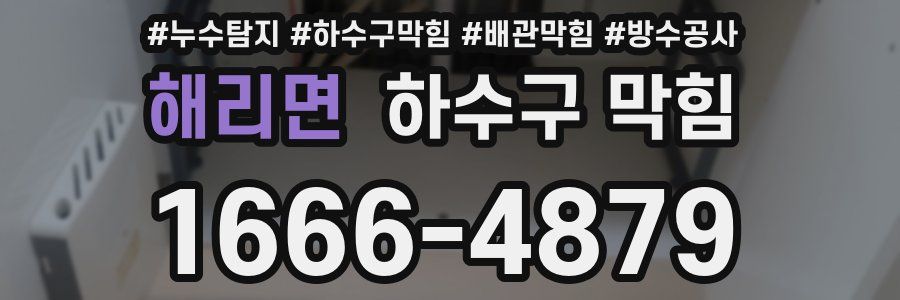 해리면 하수구 막힘