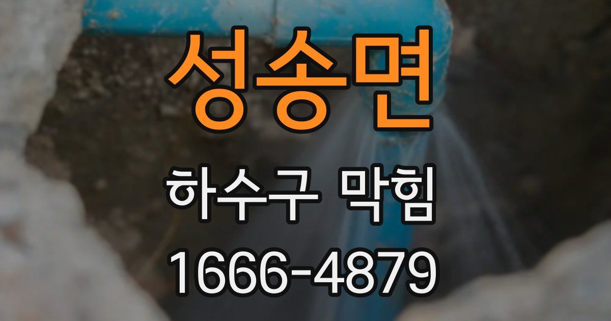 성송면 하수구 막힘