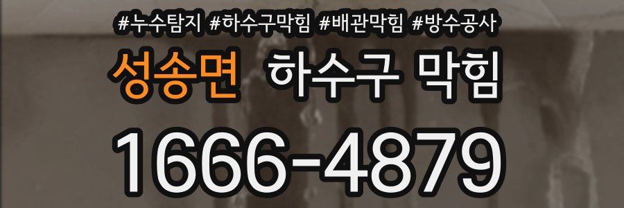성송면 하수구 막힘